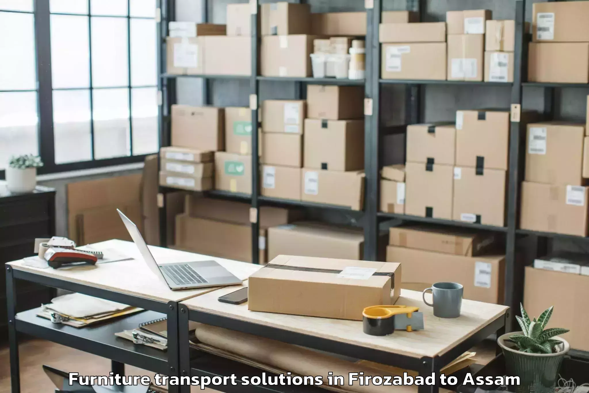 Hassle-Free Firozabad to Behali Furniture Transport Solutions